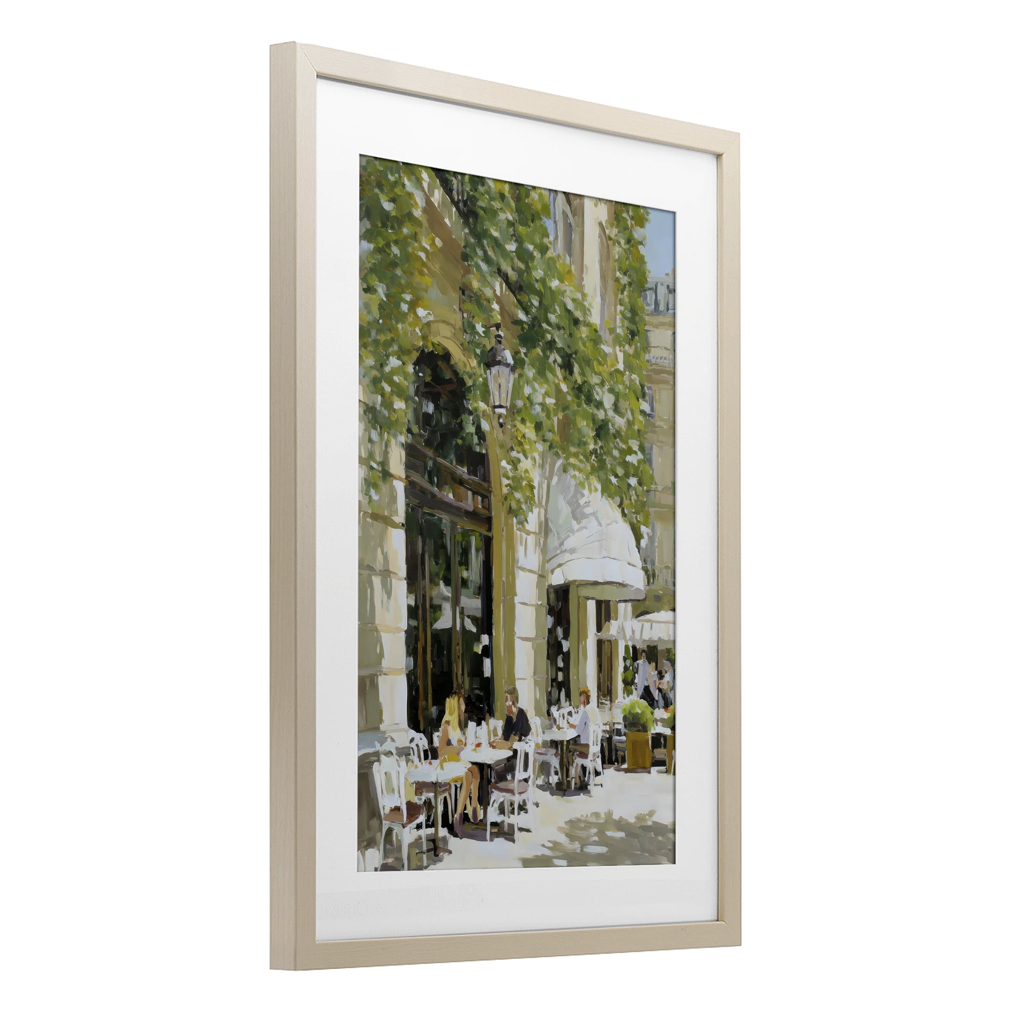 Stupell Industries Sunny Day Cafe Terrace Birch Framed Print Under Glass, design by Petal Prints Design