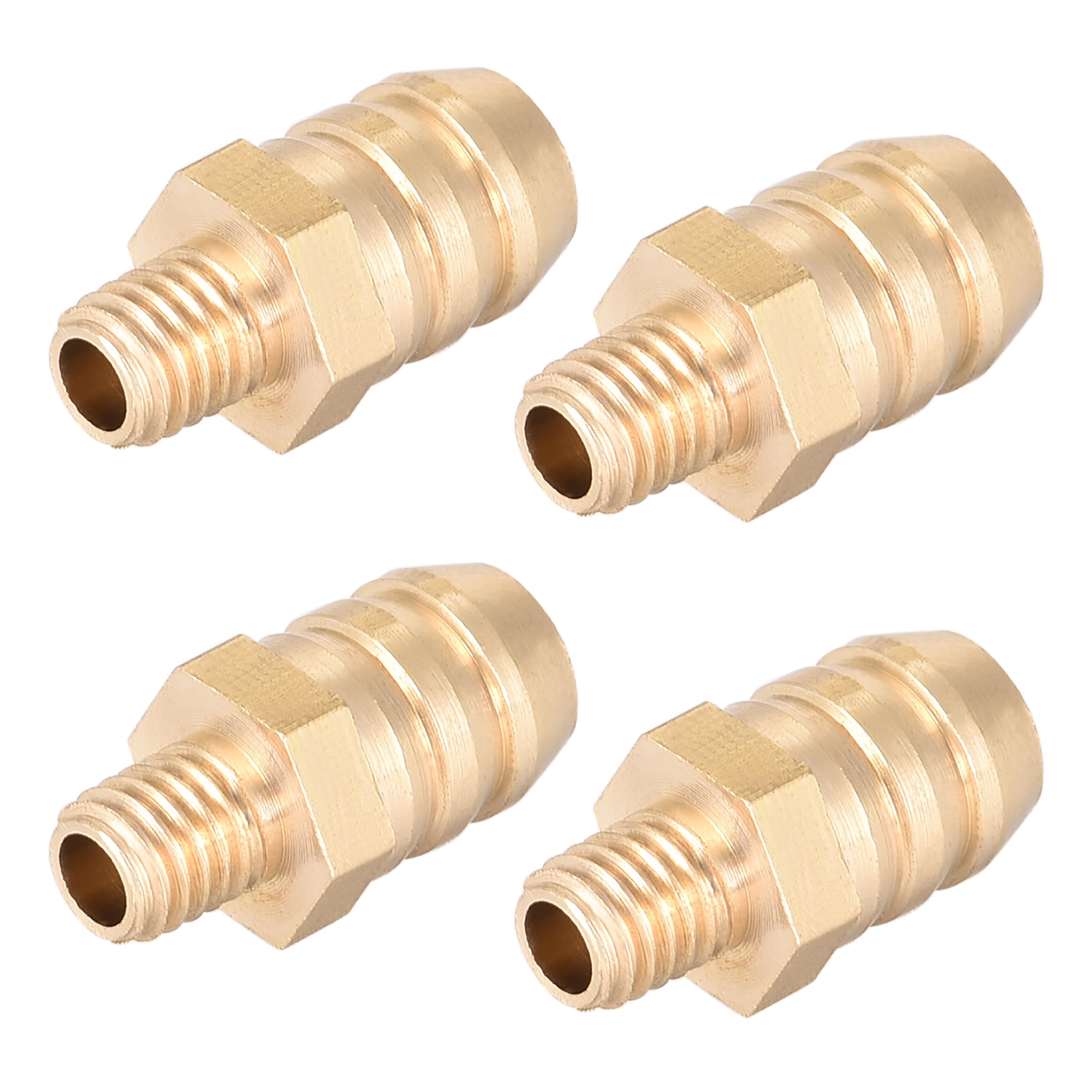 Brass Fitting Connector Metric M5x0.8 Male to Barb Hose ID 8mm 4 pcs