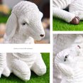 thumbnail image 2 of Ltdhehe Figurines de Moutons Mignonnes Réalistes en Résine d'Agneau Blanc Décoration Jardin Patio Extérieur, 2 of 5