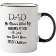 thumbnail image 2 of Dad No Matter What, Ugly Children Coffee Mug,Unique Gag Gift Ideas For Dad- Cool Birthday Father's Day Present For Father From Son Daughter Kids, 2 of 3