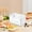 B, variant on Fridge Organizer Bins with Lids | Refrigerator Storage Containers for Fruits & Vegetables | Stackable, Sealed Freshness Tracker | White Plastic