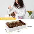 thumbnail image 5 of Labour Day Elegant PU Leather Display Case with Removable Compartment for Earring Organizer and Necklace Holder - Portable Storage Box, 5 of 6
