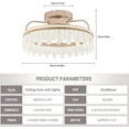 thumbnail image 6 of Miumaeov Modern Ceiling Fan Light LED Dimmable Flush Mount Lamp 6-Speed Ceiling Fan Lamp, 6 of 10