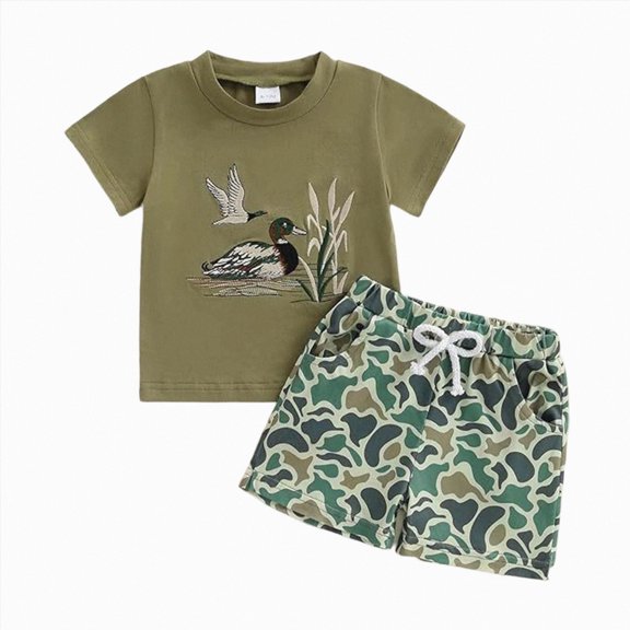 Toddler Boy Summer Clothes Outfits 2 Pcs Kids Cotton Short Sleeve Shirt Shorts Set 6-12 Months 12-24 Months 2t 3t 4t 5t 6t 7t Children,Minimalist 3-4Y