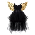thumbnail image 1 of 1 Set Traje de vestido de tutú de Halloween Juego de vestido de tutú de malla Golden Wing Mesh Fairy Princess Conjunto de falda sin mangas para niñas Fiesta de Halloween Cosplay Tamaño 2, 1 of 6