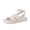 Ivory smooth, variant on Erika Sandals for Women with Cut-Out Band and Ankle Strap, Cushioned Footbed Sandal, Wide Width Available