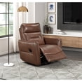 thumbnail image 2 of Lexicon Thomas Fauteuil Inclinable Pivotant à Bascule en Cuir, Brun Toffee, 2 of 14