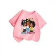 thumbnail image 3 of MEZZALL Kid Girls Cute Graphic T-Shirt Round Neck Short Sleeve Tee Summer Casual Tshirts Tops, Pink, 5-6 Years, 3 of 5