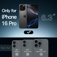 thumbnail image 2 of JETech 5 in 1 Case for iPhone 16 Pro 6.3-Inch with 2 Pack Each Tempered Glass Screen Protectors and Camera Lens Protectors, Non-Yellowing Shockproof Bumper Phone Cover (Black), 2 of 7