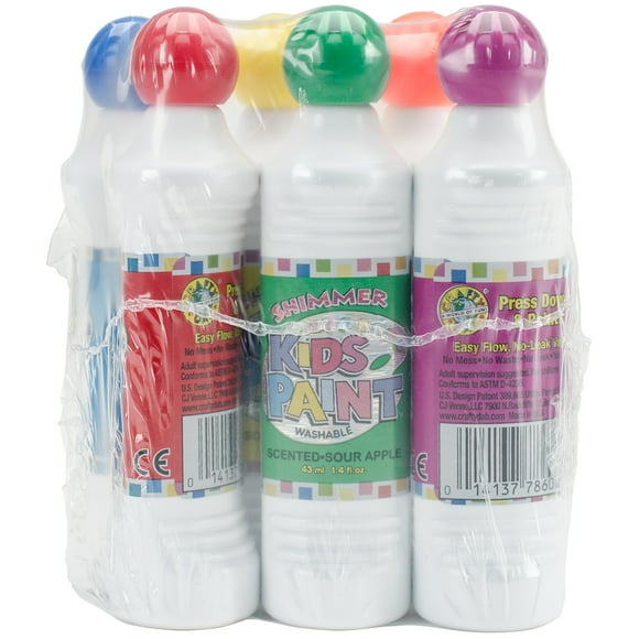 Crafty Dab Kid's Scented Shimmer Paint Markers 1.4oz 6/Pkg-Assorted Scents & Colors 78721