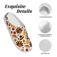 thumbnail image 5 of Lsque turkey hat Pumpkin Pattern Womens Comfort Cotton on Scuff With Memory Foam and Anti-skid Sole Slipper-42/43, 5 of 7