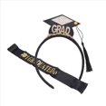 thumbnail image 3 of 1 Juego de Diadema con Gorro de Graduación, Faja de Satén Graduada, Suministros de Decoración para Fiesta de Graduación 2024, Accesorios para Fotos, Minisombrero de Soltero, 3 of 9