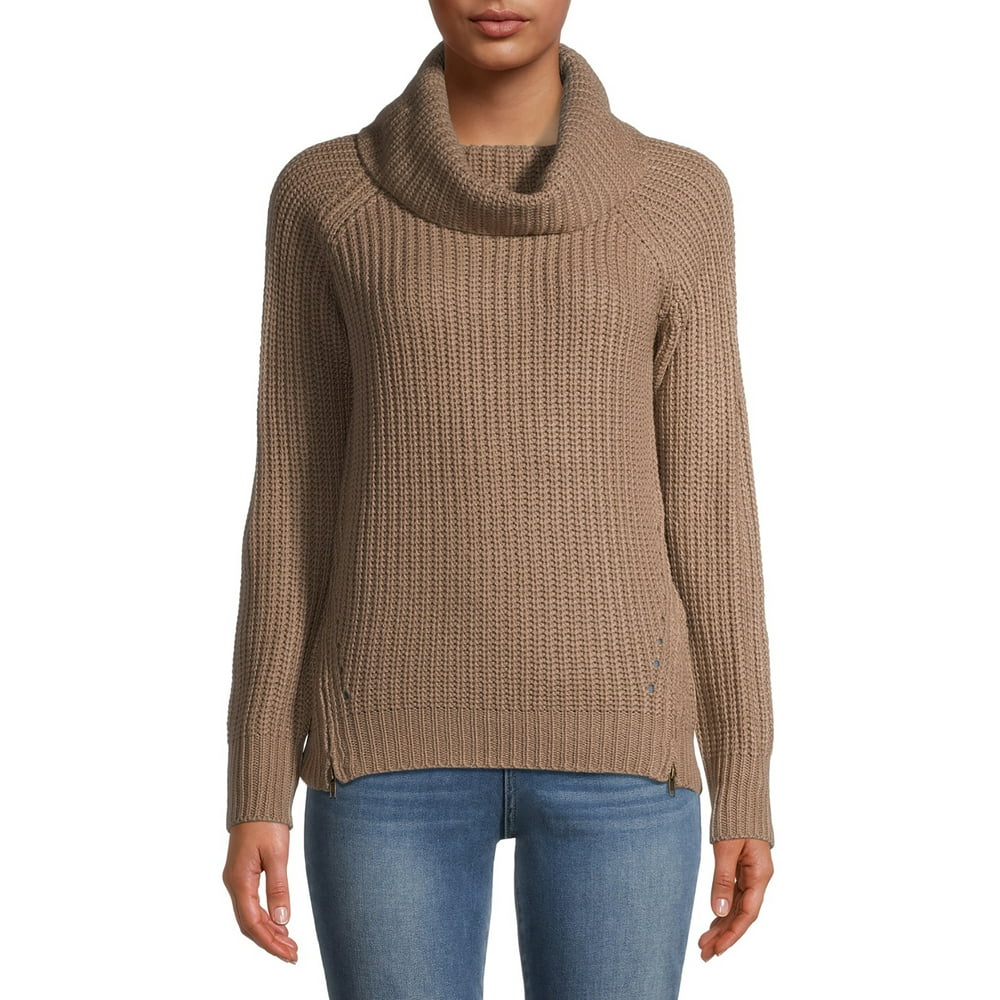 Pink Rose Pink Rose Juniors Side Zip Turtleneck