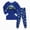 boy outfits-Blue, variant on Toddler Boy Clothes Outfits 2Pcs Long Sleeve Print Round Neck Sweatshirt Top Sweatpants Casual Fall Winter Set(Blue,2-3 Y)