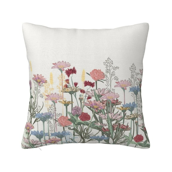 ZICANCN Fresh Cute Flower Throw Pillow Covers, Bed Couch Sofa Knit Decorative Pillow Covers for Living Room Farmhouse, 12"x12"