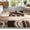 Off-White Brown, variant on Well Woven Echo Shapes & Circles Blue & Brown Modern Geometric Comfy Casual Hand Carved Runner Rug 2x7 (2' x 7') Easy Clean Stain Fade Resistant Abstract Contemporary Thick Soft Plush Living Room Rug