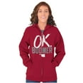 thumbnail image 4 of OK Boomer State of Oklahoma Settlers Zip Up Hoodie Men's Women's Brisco Brands 4X, 4 of 6