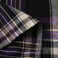 thumbnail image 6 of Jxximdong Fashion Coat for Women, Spring and Autumn Checkered Shirt New Retro Style Loose Long Sleeved Shirt Coat, Women's Coats Purple, 6 of 9