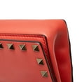 thumbnail image 4 of Pre-Owned Valentino Studded Chain Shoulder Bag in Orange Leather for Women, 4 of 12