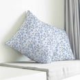 thumbnail image 3 of Blue Spring Floral Pillow Covers 24x24 Inch Decorative Throw Pillow Cover, Flowers Leaves Pastoral Botanical Sofa Pillowcases Accent Cushion Case Home Decor Bedroom Living Room, 3 of 6