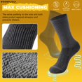thumbnail image 4 of Calcetines FOOTPLUS con infusión de cobre, unisex, 6 pares, gris oscuro, 4 of 4
