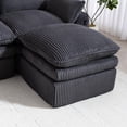 thumbnail image 7 of CARZZI 103" Cloud Modular Sectional Couches for Living Room, Modern L Shaped Boneless Sofa Couch with Ottoman & 2 Lumbar Pillows, Comfy Corduroy Deep Seat 3 Seater Sofa (Gray) | No Assembly Needed, 7 of 7
