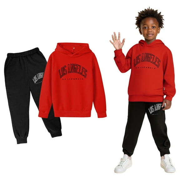 Teen Tracksuit Athletic Sweatsuits Sets,2PC Long Sleeve Letter Pattern Hooded Sweatsuits Pullover Sweatpants Set Fall Winter Clothes Girl Clothes Size 13-14 Years