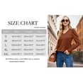 thumbnail image 3 of Womens Shirt V Neck Casual Tshirts Puff Sleeve Tops for Women Solid Color Casual Tunic Tops Blouses, 3 of 5