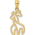 thumbnail image 4 of 14K Yellow Gold Polished Interlocking Giraffes Pendant (23 X 10) Made In United States k6015, 4 of 6