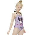 thumbnail image 3 of Kuromi And My Melody Girls One Piece Swimsuits Hawaiian Summer Swimwear Beach Bathing Suit Outfits, 3 of 7