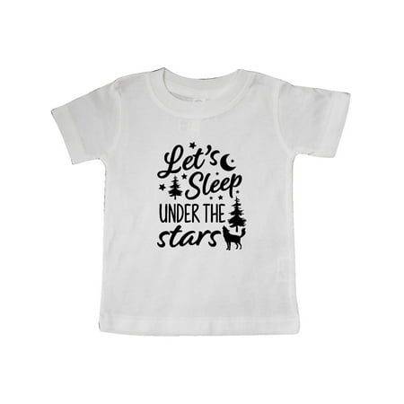 

Inktastic Adventure Let s Sleep Under the Stars with Moon and Wolf Gift Baby Boy or Baby Girl T-Shirt