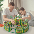 thumbnail image 6 of LINXUXIE 215PCS Dinosaur House Play Set, Dinosaur Theme Park with 36 Realistic Dinos and Large Battle Cage, Dinosaur Toy for 1-3 3-5 5-8 Year Old, 6 of 7