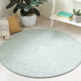thumbnail image 2 of SAFAVIEH Martha Stewart Knot Geometric Wool Area Rug, Waterfall, 8' x 8' Round, 2 of 9