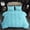 Aqua Blue, variant on 500-Thread Count 100% Egyptian Cotton Pinch Pleated Pintuck Design 3pc Duvet Cover Set , With Zipper Closure & Corner Ties - OverSize Queen Size ( 98" x 98" ) Inches, (Med. Blue)