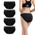 thumbnail image 1 of Yunleeb Big Girl Panties Basic Functional Cotton Briefs Hipster Panties Comfortable Teen Underwear 4 Pack (10~18yrs) Black XL, 1 of 9