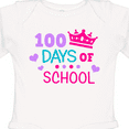 thumbnail image 4 of Inktastic 100 Days of School in Pink and Purple with Crown Girls Long Sleeve Baby Bodysuit, 4 of 5