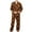 Brown B, variant on Ashirexll Two Piece Sets, Mens Pajamas Set, Casual Turndown Collar Print Long Sleeve Pajama Set For Men With Elastic Waist