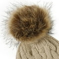 thumbnail image 5 of Cute Toddler Baby Pom Pom Hat Kids Winter Warm Knitted Solid Color Skiing Beanie Hat for Girls Boys 1-6 Years Old, 5 of 7