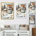 thumbnail image 4 of Designart "Winter Cottage Retreat II" Landscapes Framed Wall Art - Country White Camping Travel Bedroom Framed Canvas Wall Art, 4 of 6