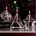 thumbnail image 4 of Glass Oil Lamp Tabletop Oil Candle Smokeless Light For Table Setting Restaurant Style Oil Not Included (cube), 4 of 5