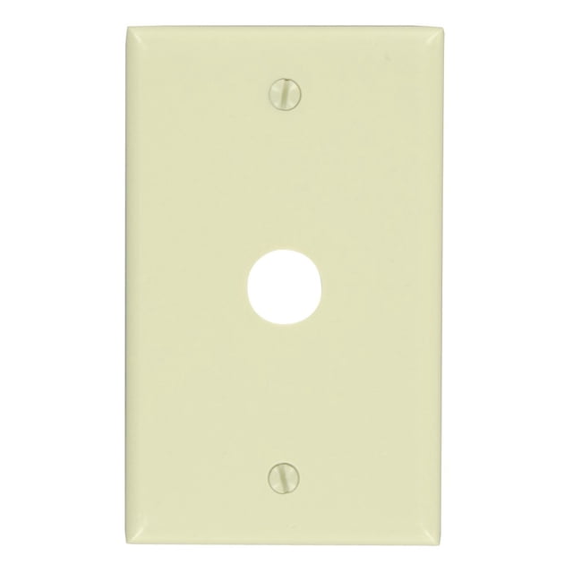 Placa de pared Leviton 86017, 1 elemento, 1,6 cm, agujero, color marfil