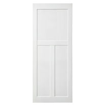 28" X 84" "T" Style Real Primed Door Slab, Diy Panel Door, Modern Interior Barn Door, Water-Proof, Anti-Deformation, Pre-Drilled Ready to Assemble, Suitable for Pre-Hung Door and Barn Door