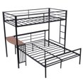 thumbnail image 4 of Twin Over Full Metal Bunk Bed with Desk, Ladder and Quality Slats for Bedroom, Full-Length Guardrail, Separable, Save Space, Metal Bunk Beds, Modern Bunk Bed, Bedroom Furniture, No Spring Needed,Black, 4 of 7