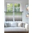 thumbnail image 5 of Sheer Curtains 2 Panels Set, Sage Green and Grey Ombre Color Gradient Window Sheer Curtains for Living Room/Bedroom, Light Filtering Rod Pocket Voile Drapes, 52" W x 54" L, 5 of 7