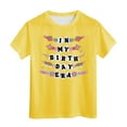 thumbnail image 1 of TZEWGL Tops For Toddler Short Sleeve Summer Crewneck Fit Basic Clothes For Girls Boys size 4-5T, 1 of 4