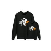 LUIRYARE Family Matching Halloween Ghost Printed Long Sleeve Sweatshirt Pullover Tops