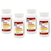 4 Pack - Quality Choice Fiber Therapy Caplets, Safe and Comfortable Constipation Relief Without The Gas and Bloating, Insolubale Fiber for Bowel Irregularity in a 90 Count Bottle of Caplets