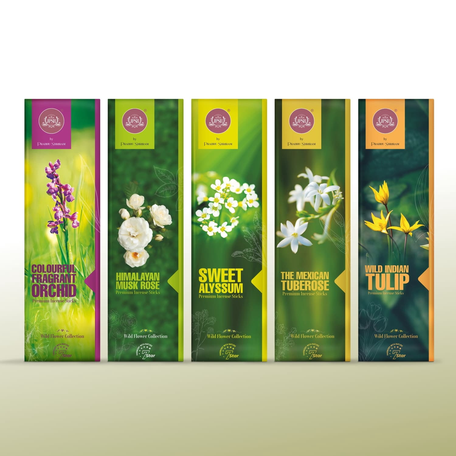JPSR Wild Flower Mountain Collection Premium Incense Sticks Gift Box – Set of 5