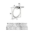 thumbnail image 6 of Amerock Monument Chrome Closed Towel Ring, 6 of 8