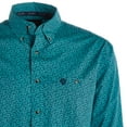thumbnail image 3 of Wrangler Men's George Strait By Floral Print Long Sleeve Button-Down Western Teal Medium, 3 of 5